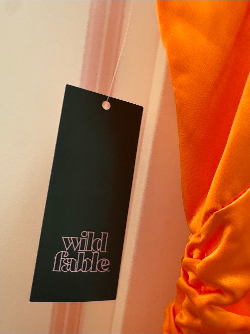 WILD FABLE Women Orange Satin look Tank Dress Adjustable Length Size M NWT - Picture 8 of 13